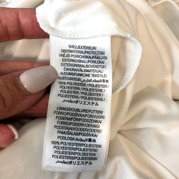 LIV FOSTER Sequin Beaded Halter Dress Size 6 Ivory Bead Fringe Trim NWT FLAW - Picture 16 of 16